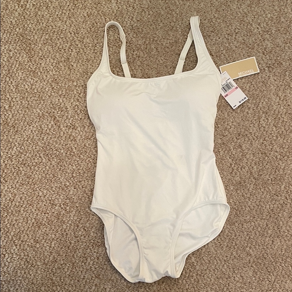 Michael Kors Cream One-Piece Swimsuit